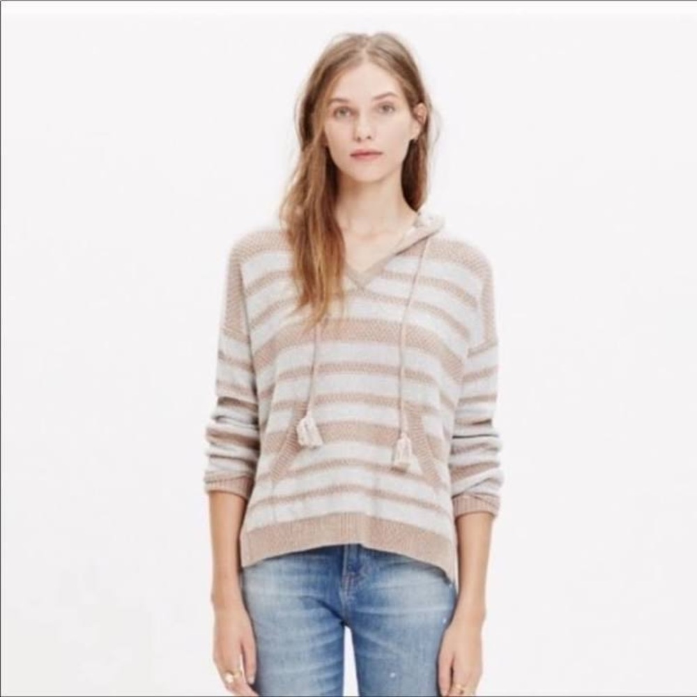 Madewell striped knit hoodie